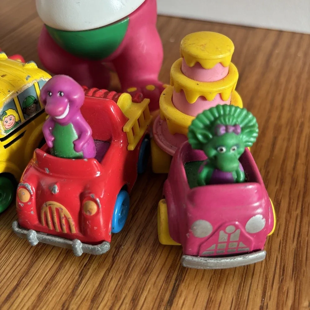 Barney the Dinosaur Cars Lyons Group 1993 Lot‎ of 4